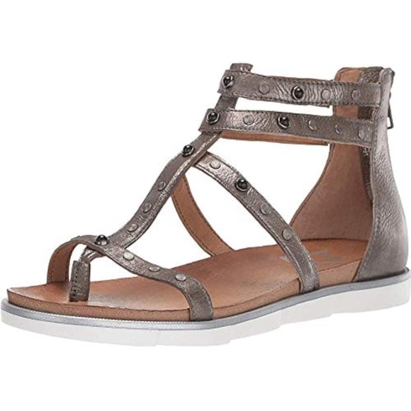 Miz Mooz Kilroy sandal sage metallic Sz 39 Women’s Leather Sandal - Picture 3 of 8